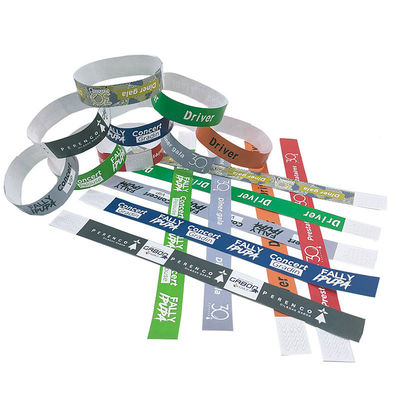 Des bracelets Tyvek de couleur solide pour les événements et les festivals personnalisables et imperméables
