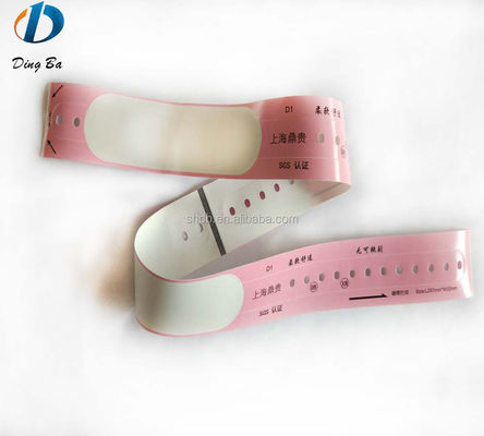 Poignet en papier synthétique thermique à impression couleur pour l'identification du patient 257*32mm