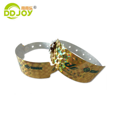 Bracelet holographique personnalisé bleu pour les festivals et les concerts Taille 250*25mm/250*16mm