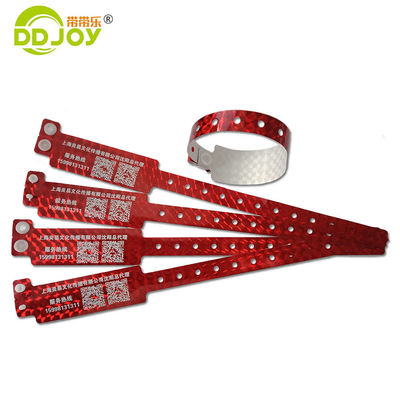 Bracelet holographique personnalisé bleu pour les festivals et les concerts Taille 250*25mm/250*16mm