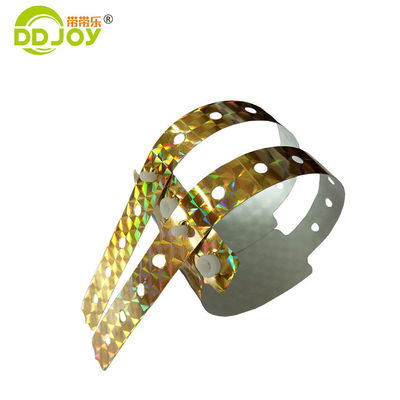 Bracelet holographique personnalisé bleu pour les festivals et les concerts Taille 250*25mm/250*16mm