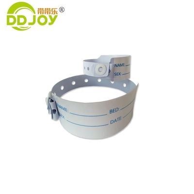 Bracelet jetable en plastique médical orange pour système d'identification d'hôpital sur mesure
