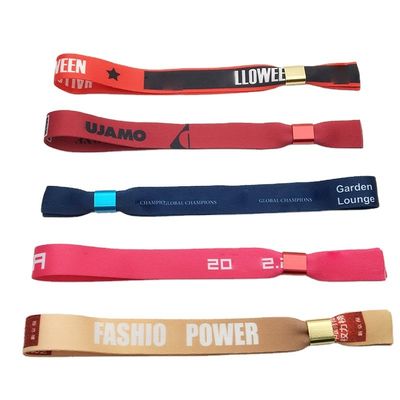 Logo personnalisé Bracelets RFID Tissu satiné pour les utilisateurs finaux cibles des événements et des festivals