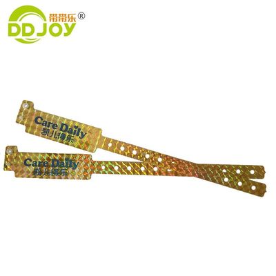 Glitter ID Bracelet Impression de logo personnalisé Bracelets holographiques pour les billets du parc du festival