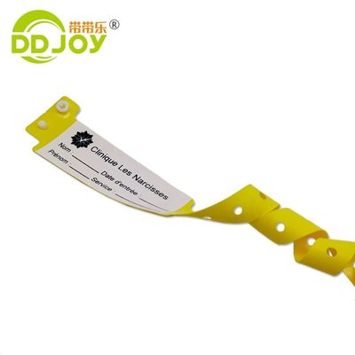 170*18mm taille enfant Bracelet d'identité en PVC personnalisé Bracelet d'hôpital en plastique doux jetable