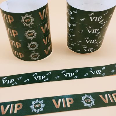 Des bracelets Tyvek verts DDJOY pour le stock festival et le transport maritime international