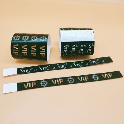 Des bracelets Tyvek verts DDJOY pour le stock festival et le transport maritime international