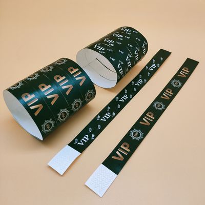 Des bracelets Tyvek verts DDJOY pour le stock festival et le transport maritime international