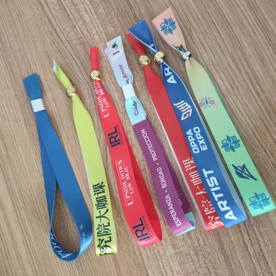 Bracelet de poignet personnalisé en tissu écologique tissé pour événements et fêtes