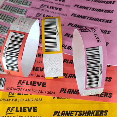 Des bracelets à code QR étanches idéales pour les invités / vendeurs / médias / personnel / billets VIP