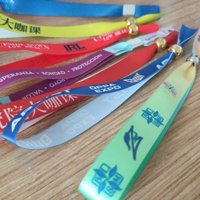 Bracelet de poignet personnalisé en tissu écologique tissé pour événements et fêtes