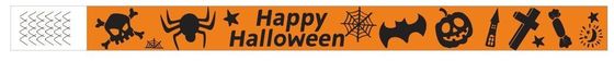 DDJOY 100pcs Happy Halloween Des bracelets en papier étanches Tyvek Des bracelets pour les parcs