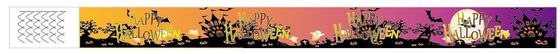 DDJOY 100pcs Happy Halloween Des bracelets en papier étanches Tyvek Des bracelets pour les parcs