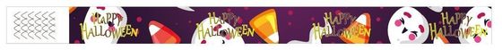 DDJOY 100pcs Happy Halloween Des bracelets en papier étanches Tyvek Des bracelets pour les parcs