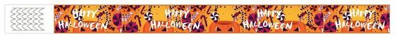 DDJOY 100pcs Happy Halloween Des bracelets en papier étanches Tyvek Des bracelets pour les parcs