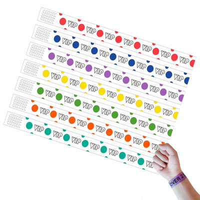 Compagnie de cadeaux Événements 100pcs Compte de bracelet en papier Bracelets VIP uniques avec logo
