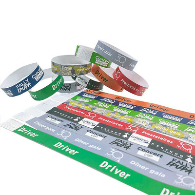 Compagnie de cadeaux Événements 100pcs Compte de bracelet en papier Bracelets VIP uniques avec logo