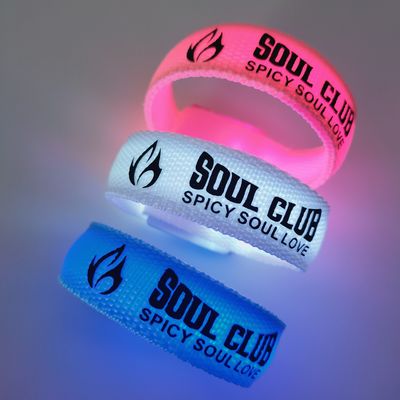 255.16*20mm Poignée LED imprimée sur mesure pour les fêtes et les événements qui brillent dans le noir