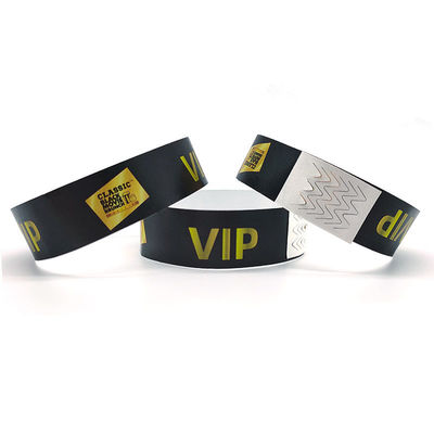 Billets d'identité imperméables et logo personnalisé Tyvek Bracelets essentiels pour les événements Festivals