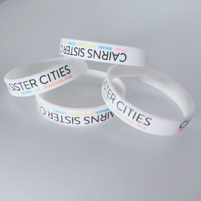 170*12*2mm Largeur de bande Brillant dans le noir Bracelet en silicium personnalisé pour les événements Festival