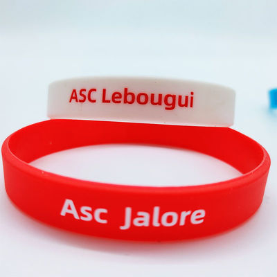 170*12*2mm Largeur de bande Brillant dans le noir Bracelet en silicium personnalisé pour les événements Festival