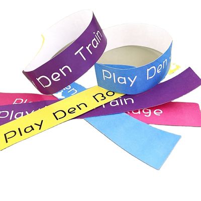 Cadeaux promotionnels Des bracelets en papier jetables personnalisés avec une solution d'identification de logo personnalisé