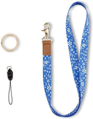 Sécurité personnalisée Imprimé Polyester Collier Lanyards avec porte-cartes porte-clés Téléphone portable