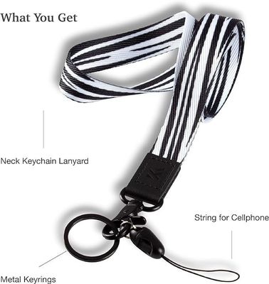 Sécurité personnalisée Imprimé Polyester Collier Lanyards avec porte-cartes porte-clés Téléphone portable