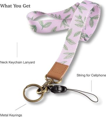 Sécurité personnalisée Imprimé Polyester Collier Lanyards avec porte-cartes porte-clés Téléphone portable