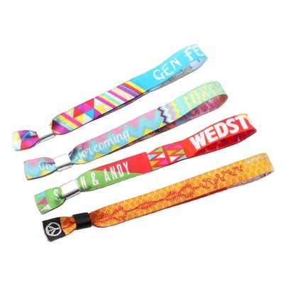 Polyester sur mesure Festival Bracelet tissé Bracelet Tissu Tissu Bracelets TNT Expédition