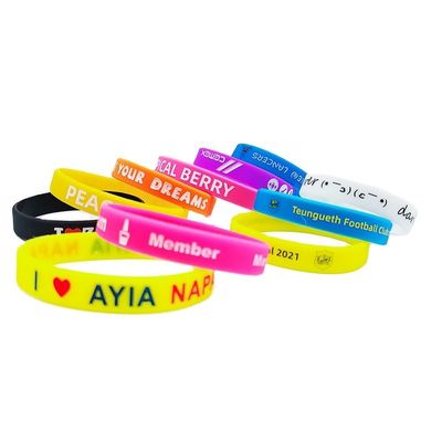 Taille personnalisée Bracelet en caoutchouc plastique pour les événements