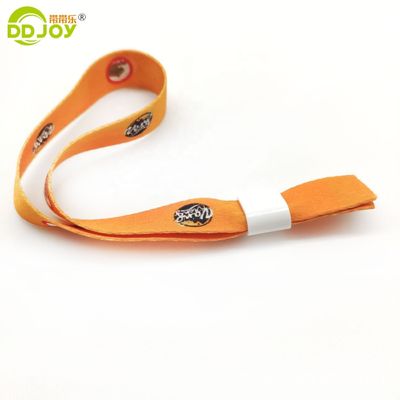 Logo personnalisé Polyester Festival Bracelet en ruban tissé satiné pour les événements 350*15mm