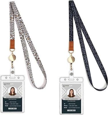 Lanyards de cou en polyester sublimé à l'impression sur mesure avec boucle de sécurité et boucle de sécurité