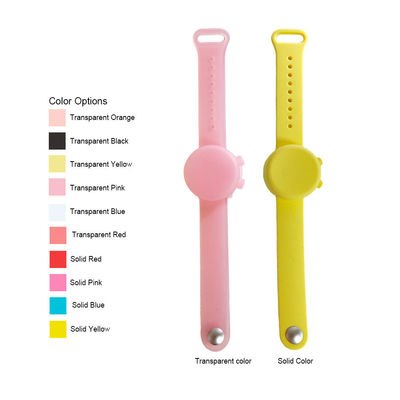 Bracelet de désinfectant pour les mains en silicone avec distributeur réglable