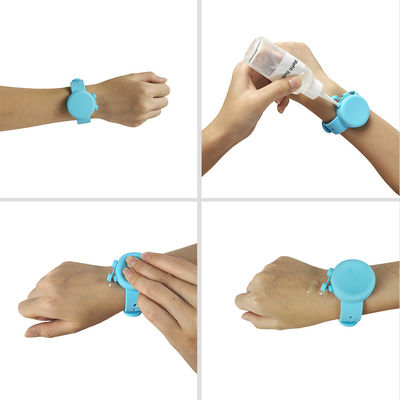 Bracelet de désinfectant pour les mains en silicone avec distributeur réglable