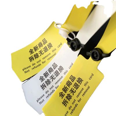 Étiquette souple polyvalente en PVC Sceau anti-vol Garniture pour chaussures jetables Vêtements et sacs