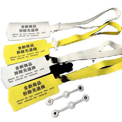 Étiquette souple polyvalente en PVC Sceau anti-vol Garniture pour chaussures jetables Vêtements et sacs