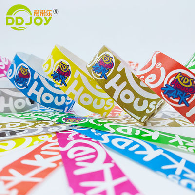 Des bracelets en papier Tyvek jetables personnalisables 250*25mm/250*19mm pour tous les utilisateurs finaux ciblés