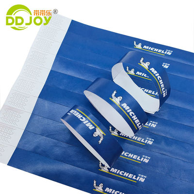 Des bracelets en papier Tyvek jetables personnalisables 250*25mm/250*19mm pour tous les utilisateurs finaux ciblés