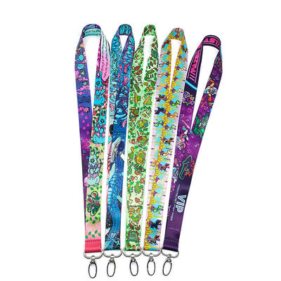 Des cordons de cou en polyester sublimation avec boucle de sécurité