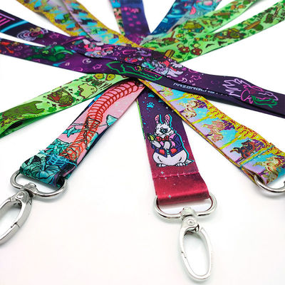Des cordons de cou en polyester sublimation avec boucle de sécurité