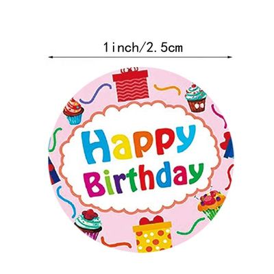 500pcs enfants dessin animé joyeux anniversaire autocollants adhésif autocollant pour la décoration de fête