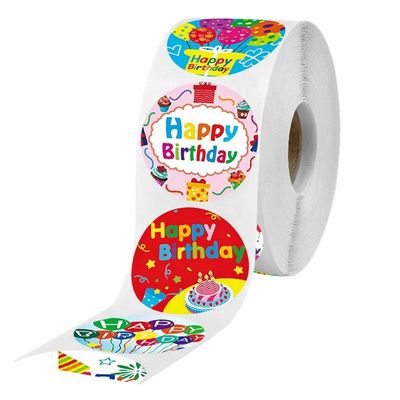 500pcs enfants dessin animé joyeux anniversaire autocollants adhésif autocollant pour la décoration de fête