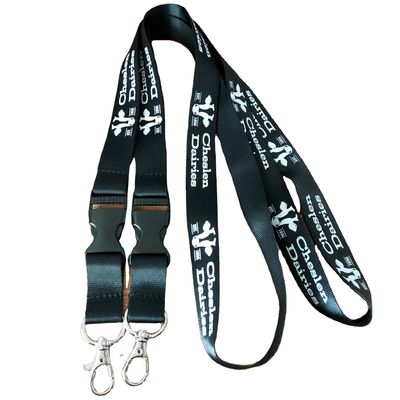 Lanyards de sublimation personnalisés pour agence de voyages 1 Impression couleur et boucle de sécurité
