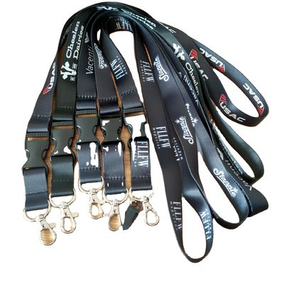 Lanyards de sublimation personnalisés pour agence de voyages 1 Impression couleur et boucle de sécurité
