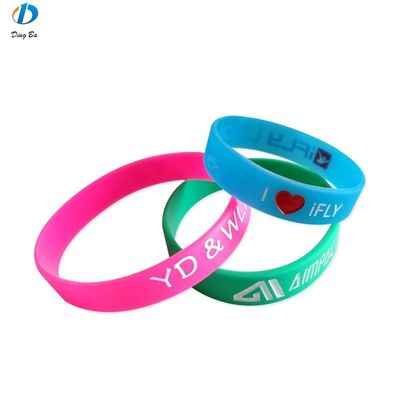 Bracelet à poignet en silicone rond pour collecte de fonds pour événements personnalisés avec certification ISO9001