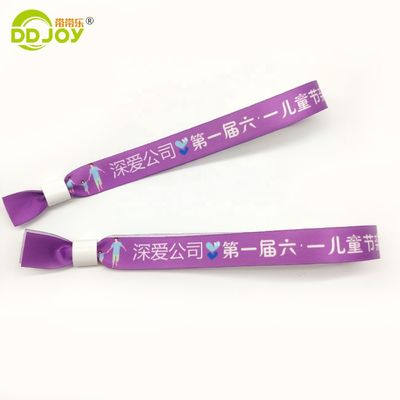 Artwork Logo personnalisé Sublimation courte lanière tissée bracelet jetable pour le festival