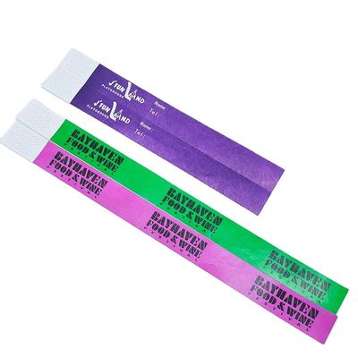 Des bracelets Tyvek personnalisés pour une fois aux événements VIP