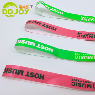 Sexe Femmes Bracelets en tissu en ruban tissé en rouge avec verrouillage à glissière en plastique personnalisé