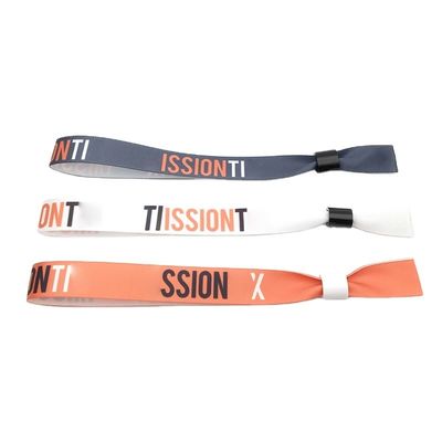 Logo personnalisé Tissu Festival Bracelet pour les événements imperméable à l'eau et verrouillé en toute sécurité